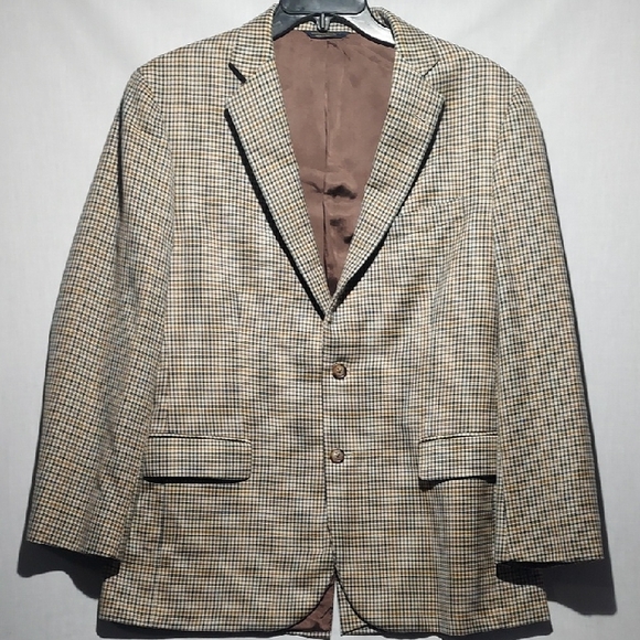 Brooks Brothers‎ 1818 Madison 100% wool multicolor checkered men's blazer 42R - Picture 1 of 7